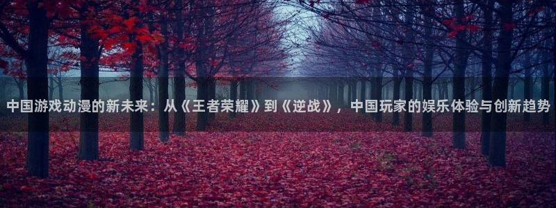 星欧娱乐app下载|下载地址：中国游戏动漫的新未来：从《王者